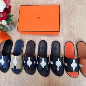 Hermes Leather Slippers