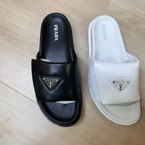Prada Logo Plaque Slides