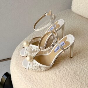 JIMMY CHOO Floral Lace Sandals