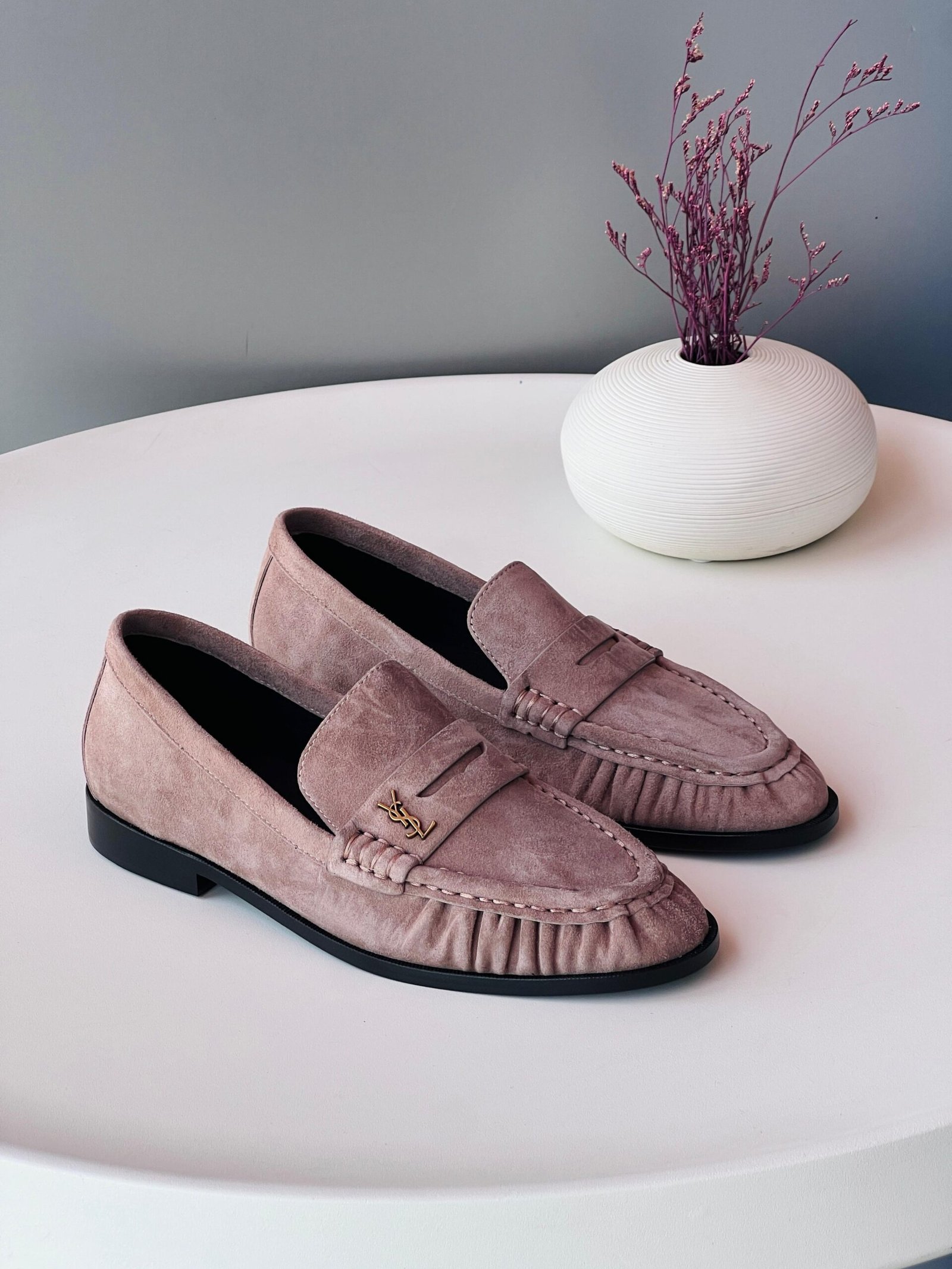 YSL Suede Loafers