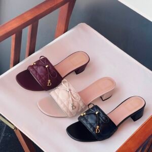 DIOR Cannage Heeled Slide