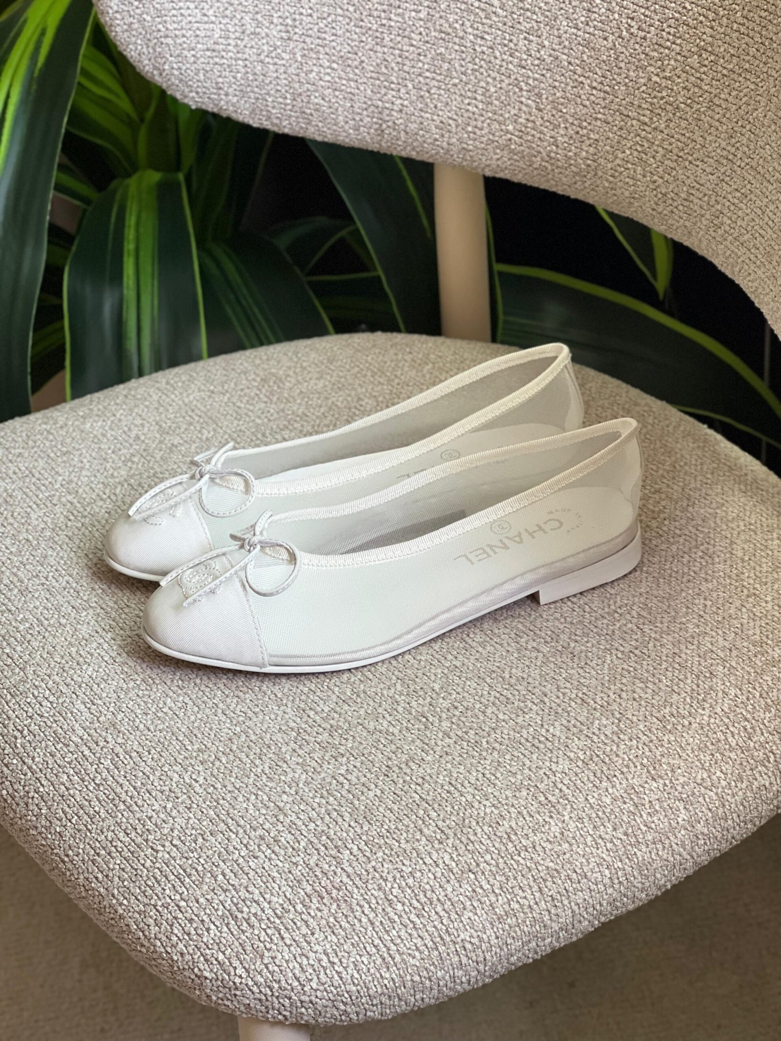 Chanel Cap Toe Ballerina Flats - Image 3