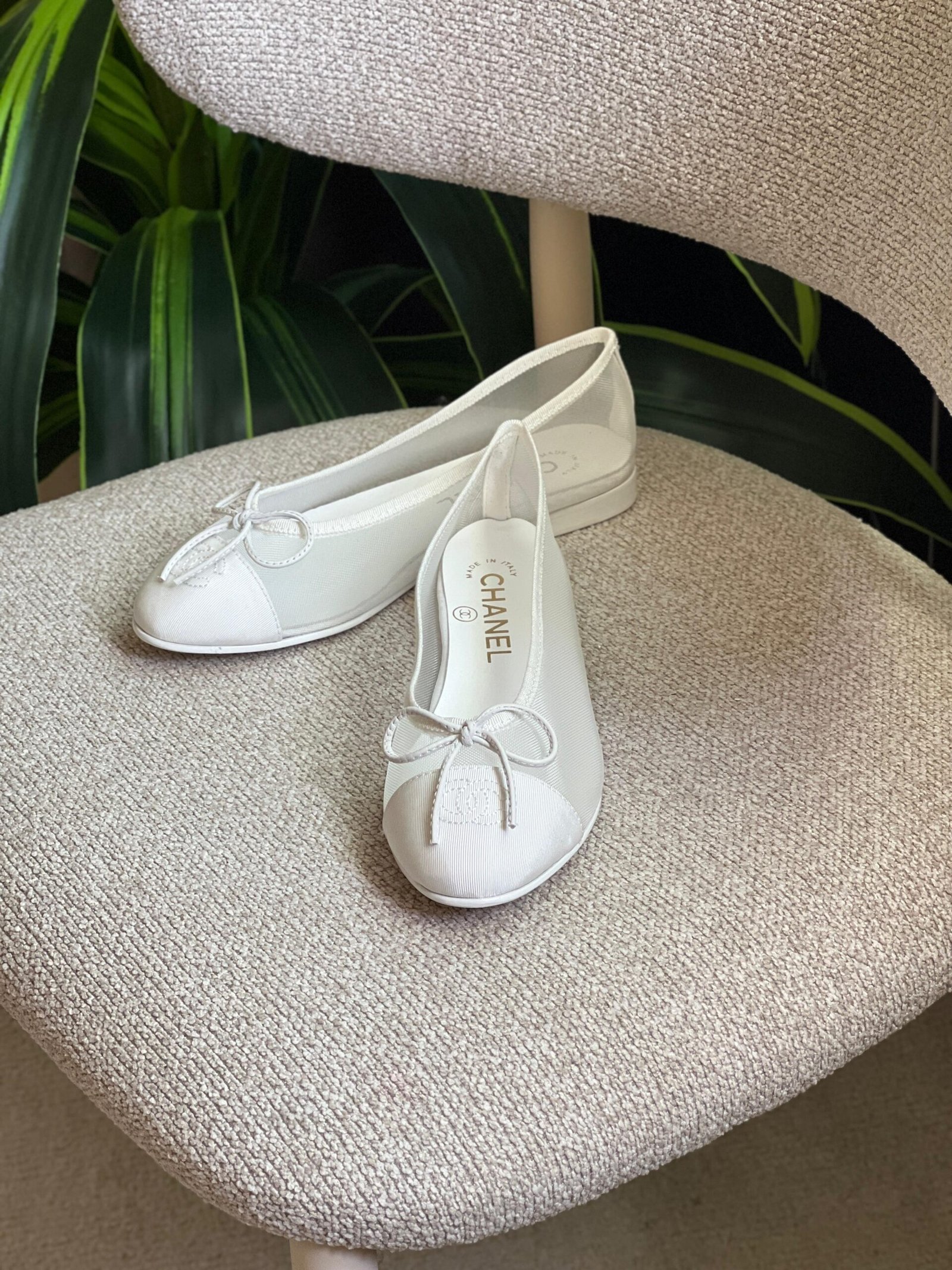 Chanel Cap Toe Ballerina Flats