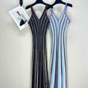 MLSSONI Stripe Knit Maxi Dress