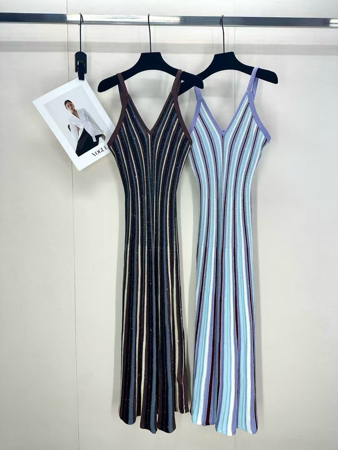 MLSSONI Stripe Knit Maxi Dress