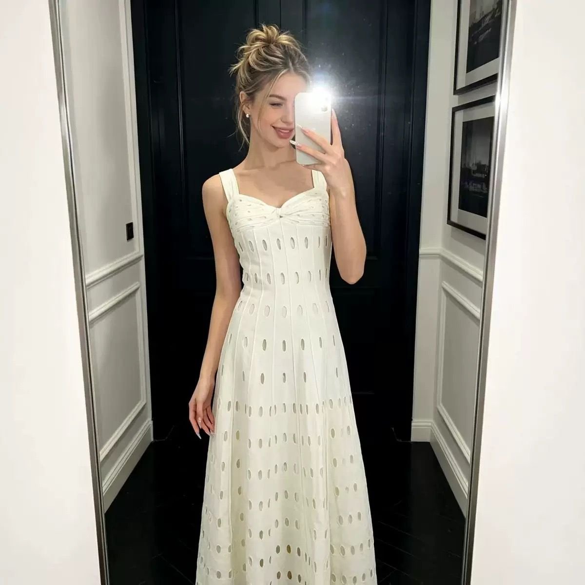 ALAIA Printed A-Line Dress - Image 4