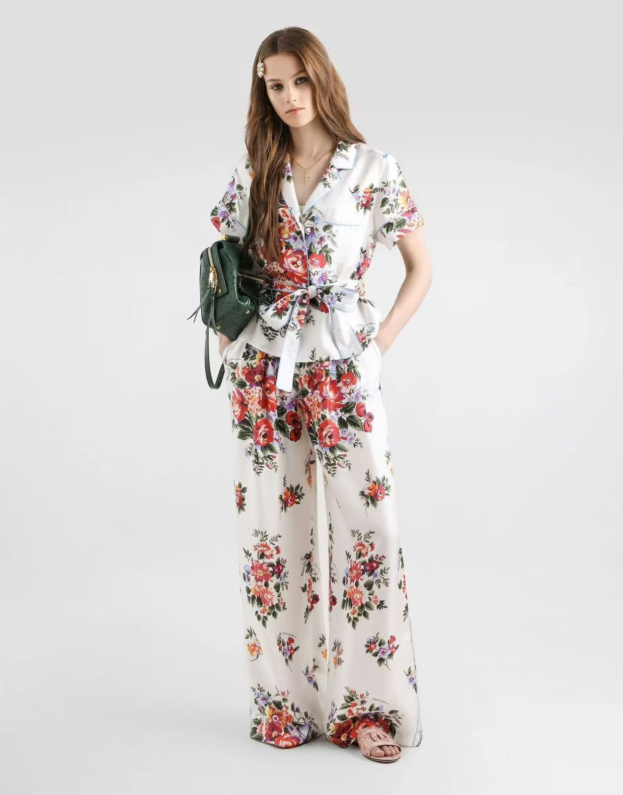 Dolce & Gabbana Bouquet-Print Vanity Twill Shirt - Image 2