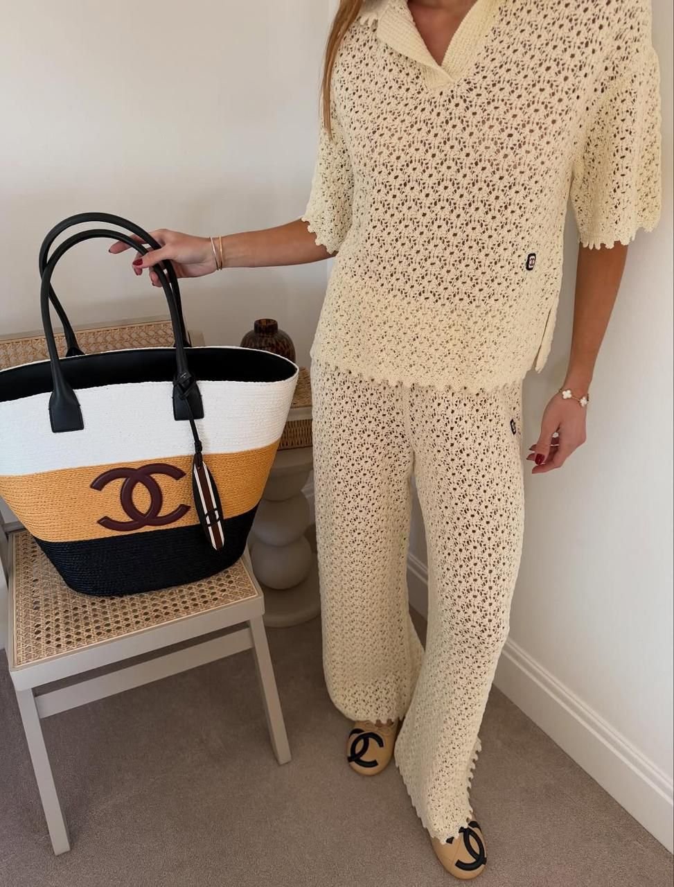 CHANEL Knit Polo Shirt - Image 3