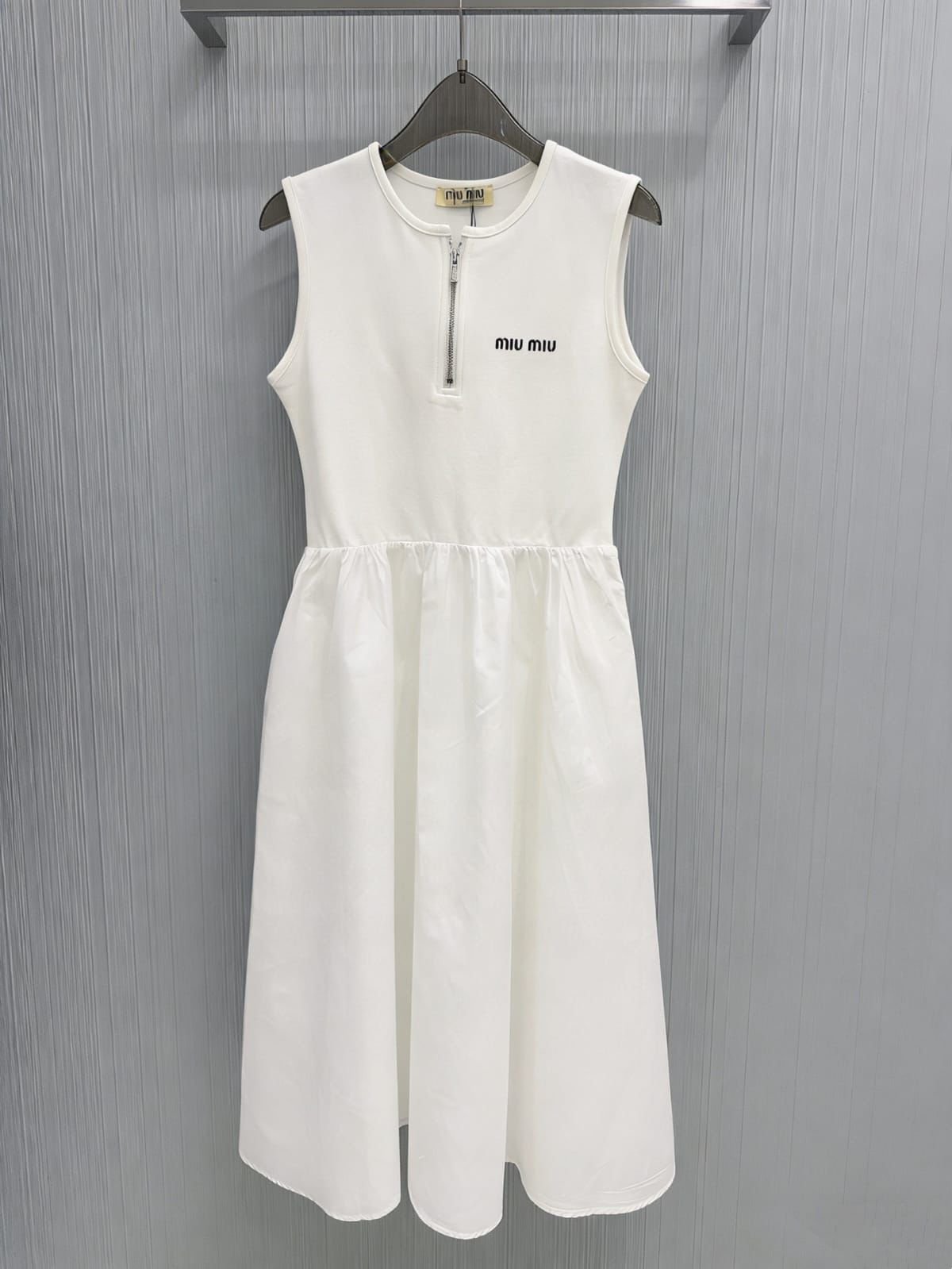 MIU MIU Poplin Midi Dress - Image 3