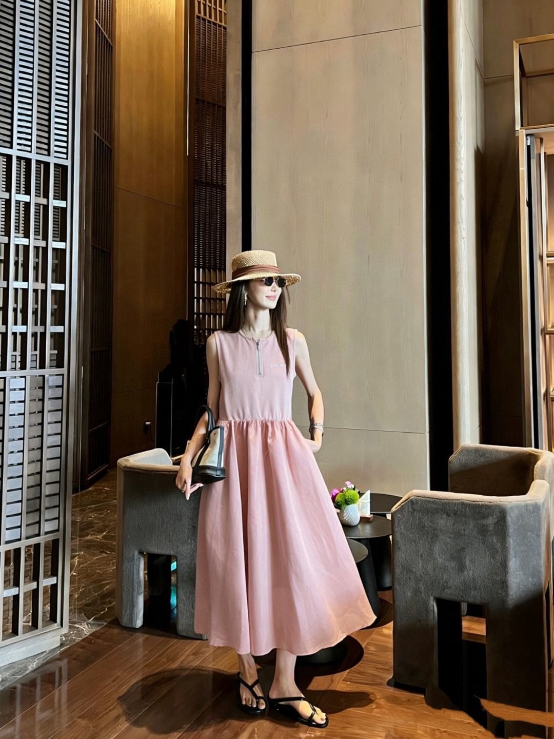 MIU MIU Poplin Midi Dress - Image 5