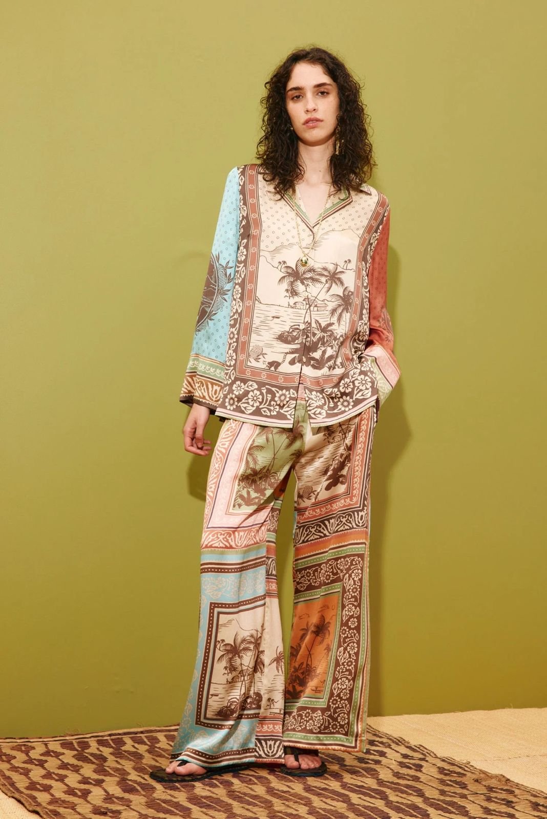 ALEMAIS Silk Shirt & Pant Set