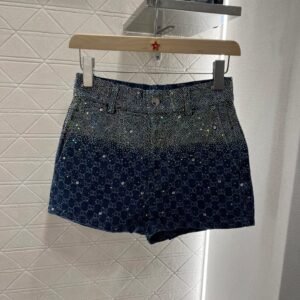 GUCCI Monogram Denim Shorts