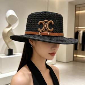 Celine Straw Bucket Hat