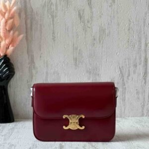 Buy Celine Triomphe Classique Light Burgundy Calfskin Bag | Dubai Luxury Items