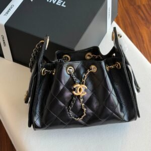 Buy Chanel 25 Small Hobo Bag Black Calfskin Leather