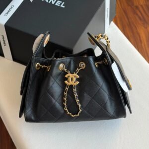 Buy Chanel 25 Small Hobo Bag Black Caviar Leather
