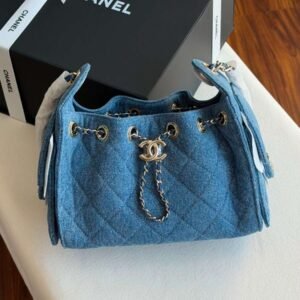 Buy Chanel 25 Small Hobo Bag Deep Blue Washed Denim Quilted