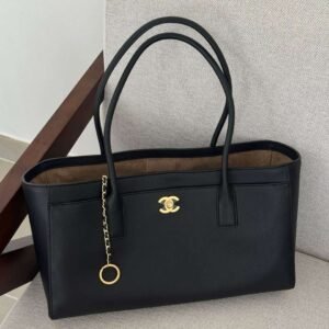 Buy Chanel 26S Calfskin Cerf Small Shooping Tote In Black