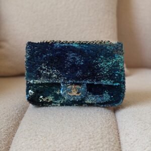 Buy Chanel Blue Green Shaded Sequins Mini Flap Bag