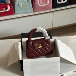 Buy Chanel Kelly Bag Mini Burgundy Calfskin | Dubai Luxury items