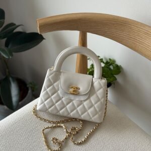 Buy Chanel Kelly Bag Mini White Calfskin | Dubai Luxury Items