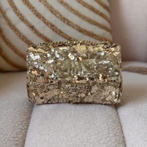 Buy Chanel Metallic Gold Sequins Classic Mini Flap Bag