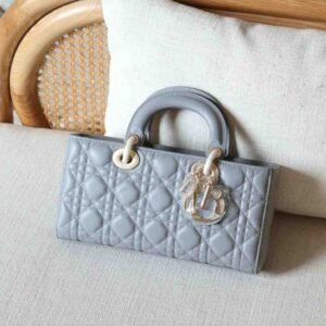Buy Dior Lady D-Joy Medium Grey Cannage Lambskin | Dubai Luxury Items