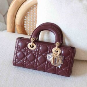 Buy Dior Lady D-Joy Small Burgundy Cannage Lambskin |Dubai Luxury Items