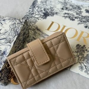 Buy Dior Lady Dior Card Holder Jasmine Beige | Dubai Luxury Items