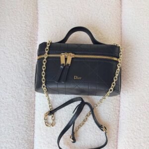 Buy Dior Trianon Soft Vanity Mini Bag Black Lambskin