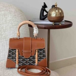 Buy Goyard Saïgon Structure Mini Black Tan Goyardine Canvas