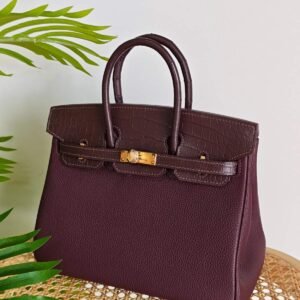 Buy Hermes Birkin 25 Rouge Grenat Crocodile & Togo Leather