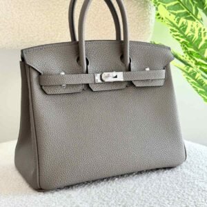 Buy Hermes Birkin 25CM Gris Etain Togo Leather Handbag