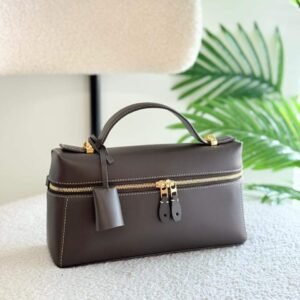 Buy Loro Piana Extra L27 Dark Chocolate Calfskin Shoulder Bag