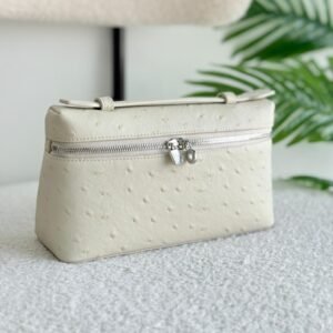 Buy Loro Piana Extra Pocket L19 Whisper White Ostrich Pouch
