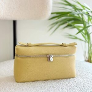 Buy Loro Piana Yellow Grained Calfskin L19 Pouch