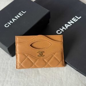 Chanel 31 Card Holder Brown Lambskin Leather - Dubai Luxury Items
