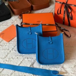 Hermes Evelyne 16 Bleu France Taurillon Clemence Leather Amazone Bag - Dubai Luxury Items