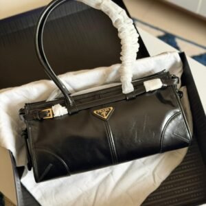 Shop Prada Shoulder Bag Bonnie Black Leather